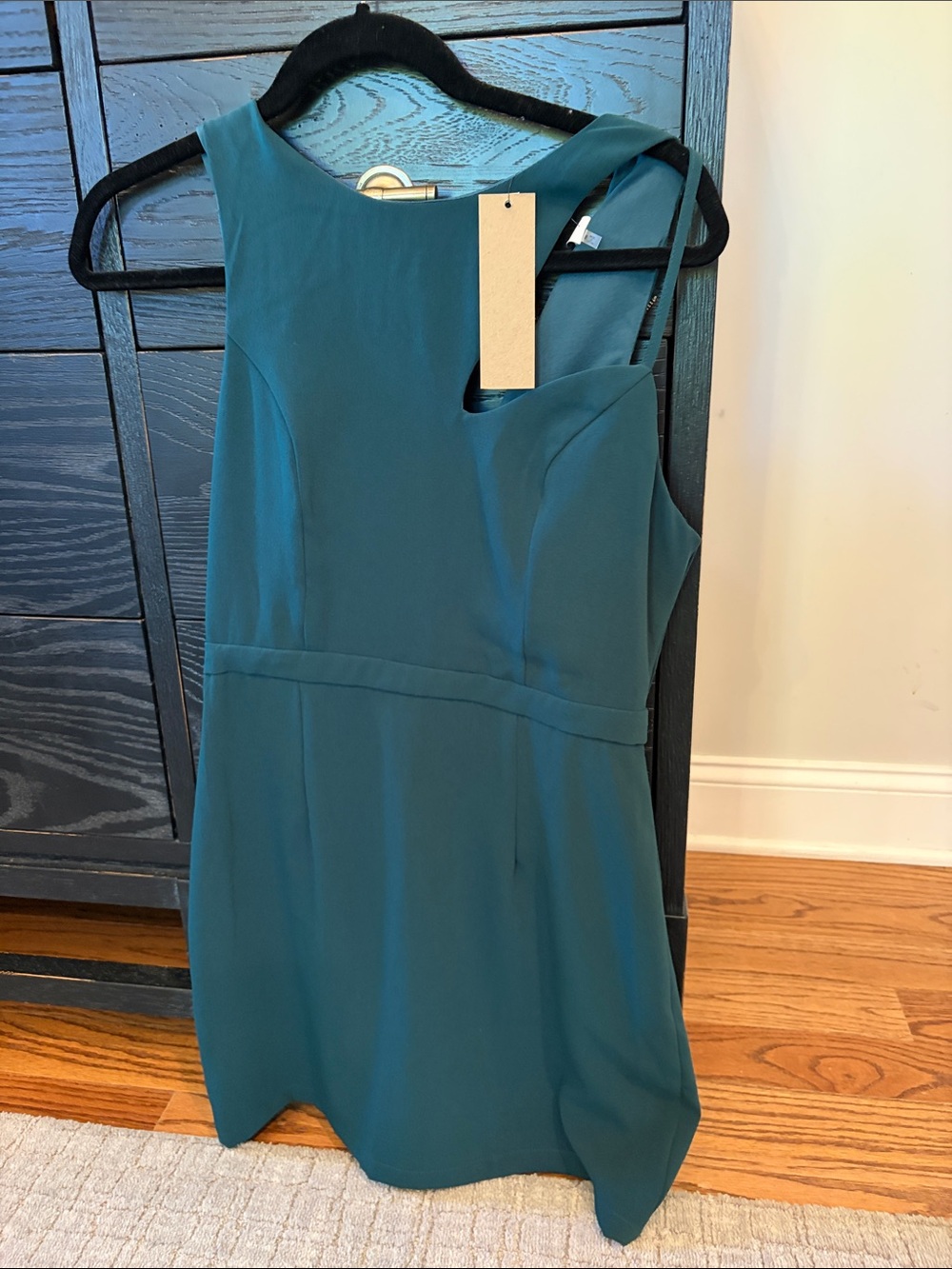 DO+BE Teal One-Shoulder Cocktail Dress